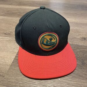 Seattle Supersonics Logo Hat Snapback Black Red Green Casual‎